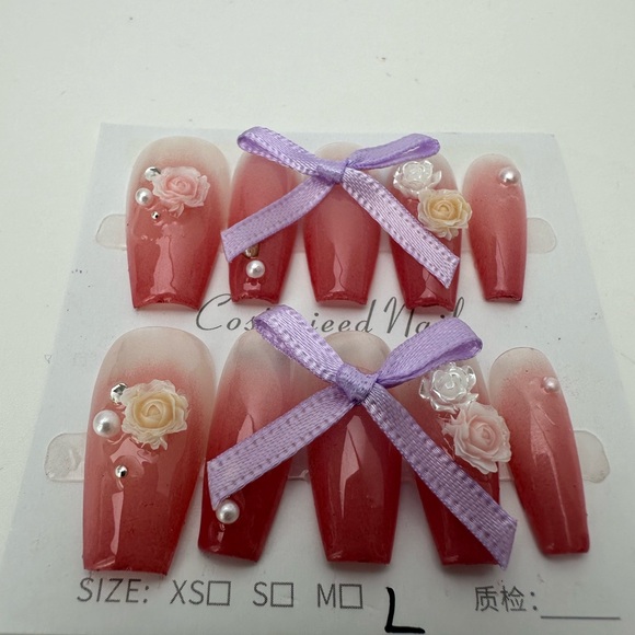 Handmade press on nails bundle of four sets size large - Picture 3 of 13